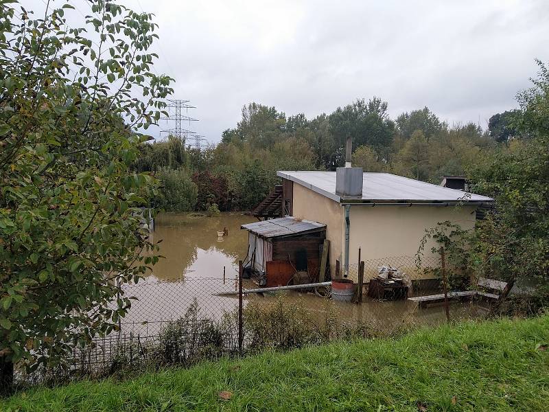 Sobotní situace u Hodonína od čistírny odpadních vod a můstku do Mikulčic.