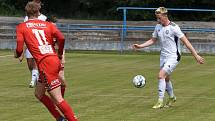 Fotbalisté Břeclavi (v bílých dresech) remizovali se Startem Brno 2:2.