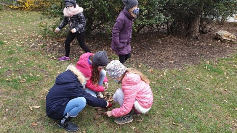 Děti se seznámily s léčivými bylinami, uklidily park a poslouchaly relaxační hudbu.