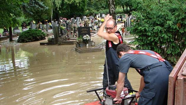 Blesková povodeň v Hustopečích z roku 2011.