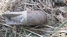 Celkem šestatřicet tisíc kusů munice už našli pyrotechnici v Bořím lese na Břeclavsku. I italský minometný granát Brixia ráže 45 milimetrů.
