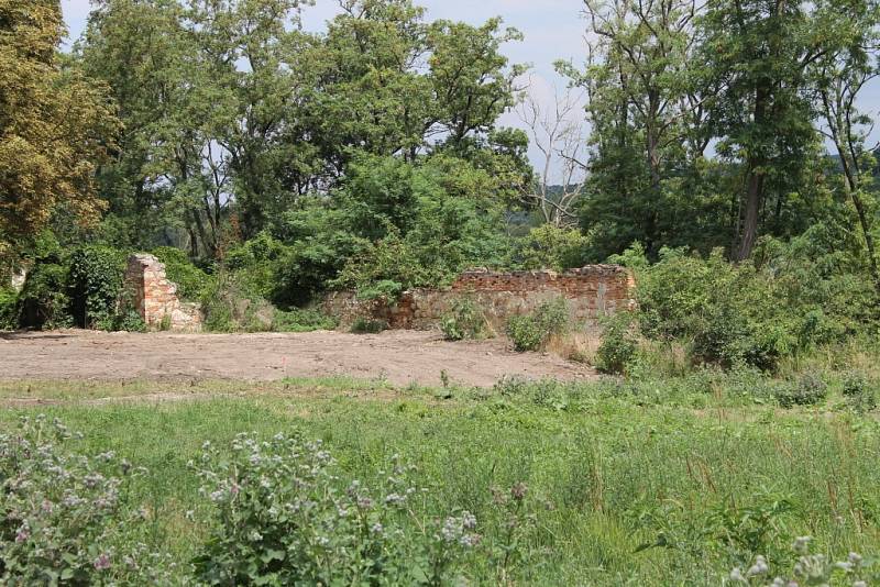 Opravy zámečku Insel u Mikulova postupují rozvážně. Stavebníci už zapracovali například na části vysoké zdi a bastionu. Vchod střeží brána s vinařskými symboly a iniciálou současných majitelů. V blízkém okolí se nachází také sporně vysazený vinohrad.