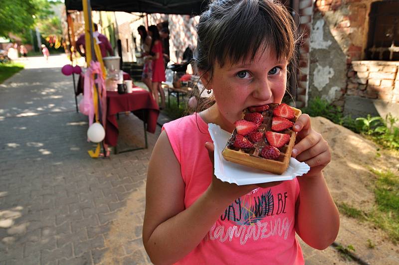 Moravská v růžovém, na akci spolku Vinaříček z Moravské Nové Vsi se do růžové oblékli muži, včetně výrazných náušnic a brýlí.