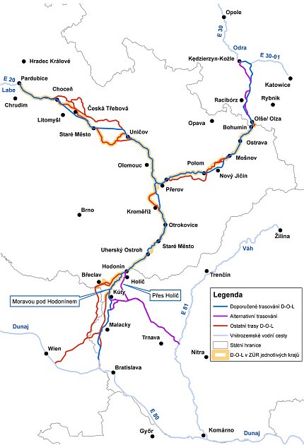 Stavební uzávěra vodní cesty DOL blokovala území jižní Moravy.