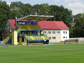 Fotbalový areál v Lesní ulici, kde hrávají své zápasy třetiligoví fotbalisté Městského sportovního klubu Břeclav.