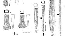 Ukázky železných předmětů nalezených v depotu na hradisku Černov u Ježkovic 