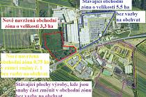 Břeclavští zastupitelé se budou zabývat změnou územního plánu z průmyslové na obchodní zónu nedaleko tamního Tesca.