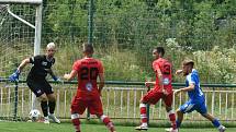 Líšeň (v červeném) na závěr přípravy zdolala béčko Baníku Ostrava 2:1.