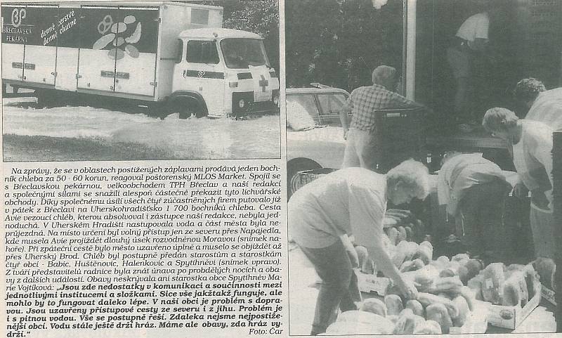 Červencové povodně roku 1997 na Břeclavsku na stránkách Nového života.