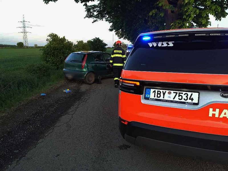 Auto u Valtic na Břeclavsku narazilo v pátek večer do stromu.