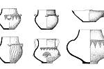 Výběr z keramických nádob středodunajské mohylové kultury.