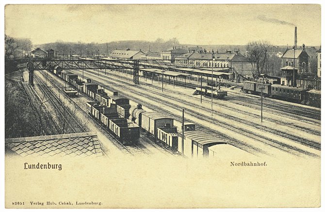 Vlakové nádraží v Břeclavi v 19. století.