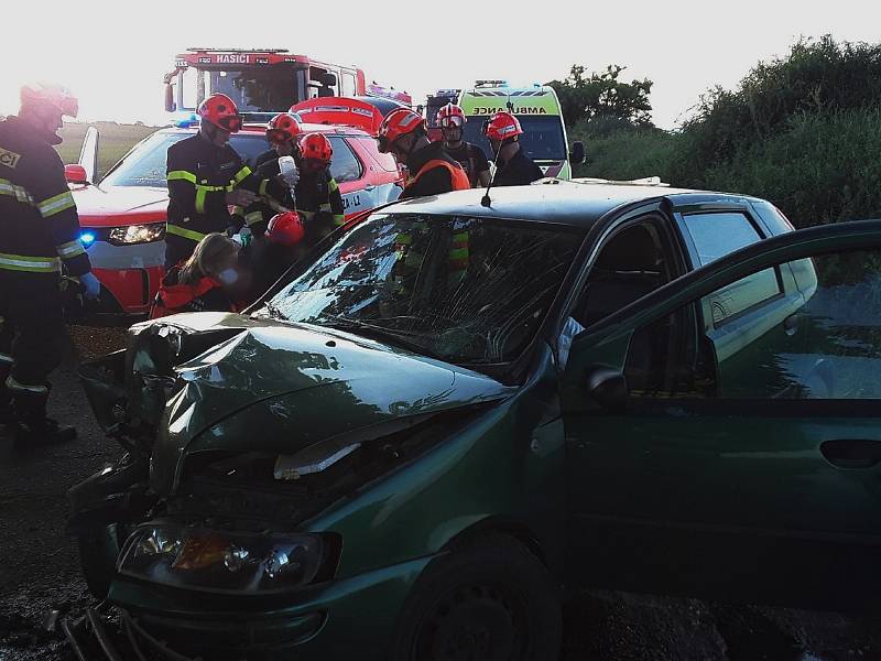 Auto u Valtic na Břeclavsku narazilo v pátek večer do stromu.