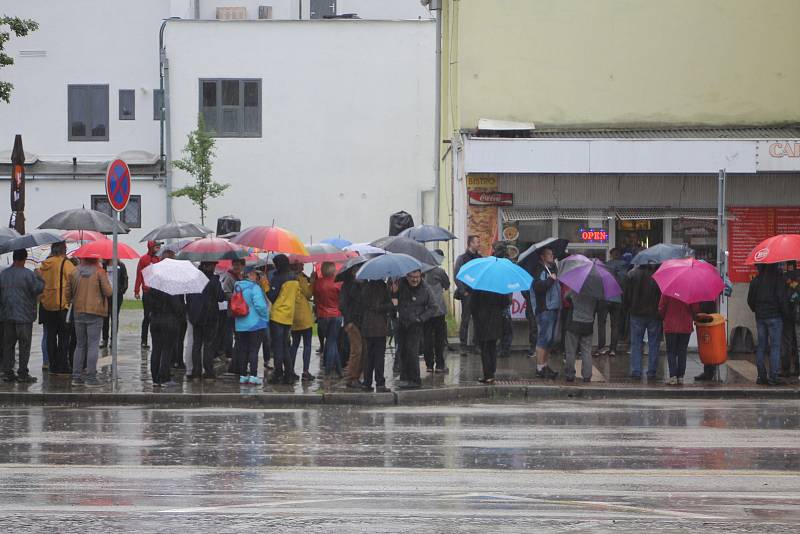 Demostrace v Břeclavi.