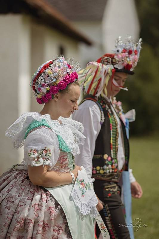 Soubory z Hanáckého Slovácka se na strážnickém festivalu představily s programem Naša dědina.