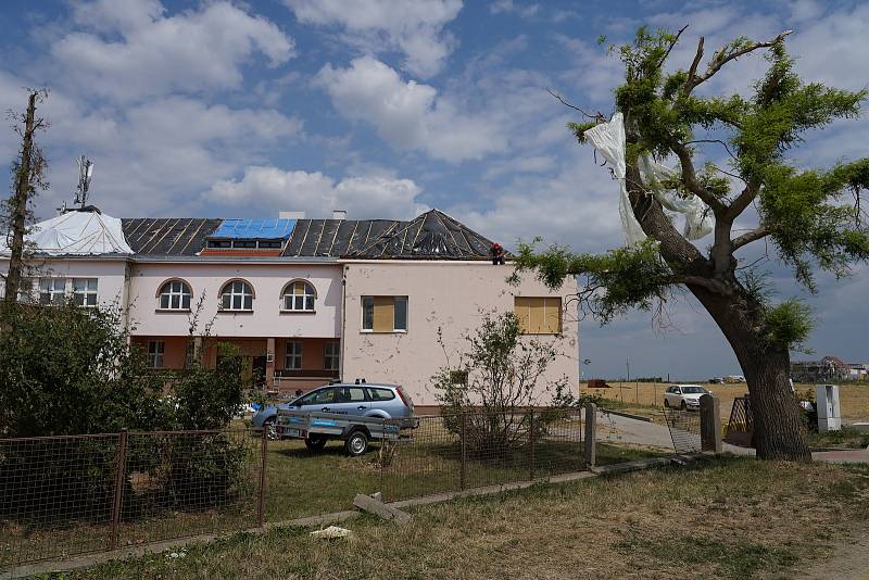 Stovky poničených nebo poškozených stromů zůstaly po řádění tornáda na Břeclavsku a Hodonínsku.