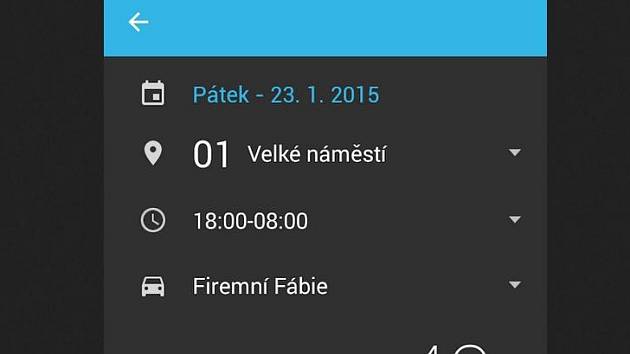 Printscreen obrazovky podezřelé aplikace SMS ParkovaCzeh.