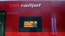Vlaková souprava Railjet se na testovací trase zastavila i v Břeclavi.