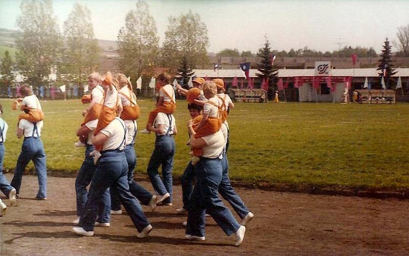 Okrsková spartakiáda v Hustopečích 1985