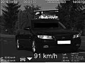 Měření v břeclavské ulici Na Valtické. Řidič na snímku jel rychlostí 91 kilometrů za hodinu.