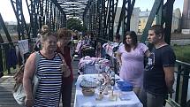 Návštěvníky přilákal na bývalý cukrovarský most v Břeclavi jeden z největších bleších trhů ve městě. Měli z čeho vybírat.