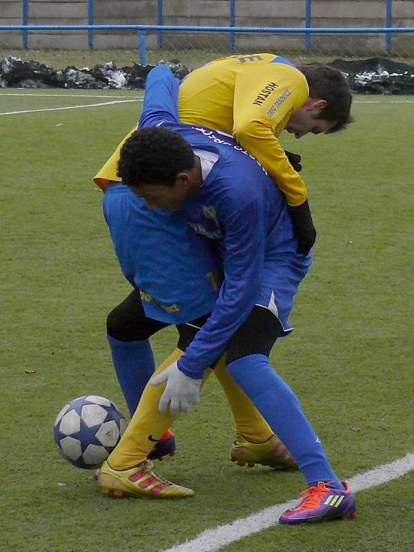 Fotbalisté MSK Břeclav v utkání s Tasovicemi.