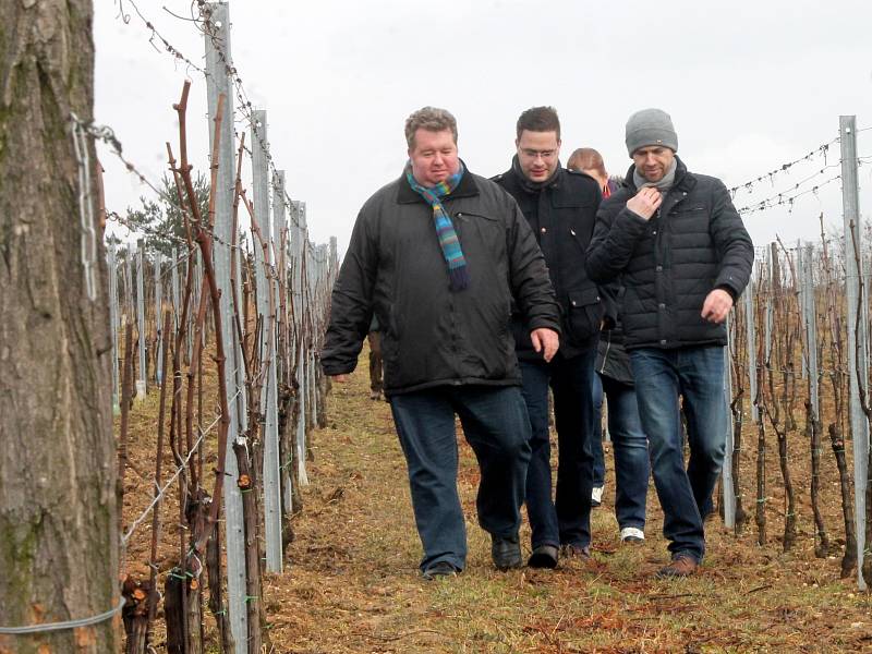 Odborná porota přijela navštívit také Vinařství rodiny Špalkovy. Experti se podívali do vinohradů a především do míst, kde vinaři vyrábějí svá vína.