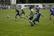 Fotbalisté Znojma (v modrém) remizovali v přípravném utkání proti Bzenci 2:2. Foto: 1. SC Znojmo/Milan Šoba