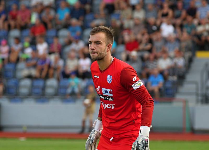 V prvním kole Fortuna národní lize se střetly celky 1. SC Znojmo FK (v modrém) - FK Varnsdorf.