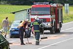 V sobotu odpoledne se na silnici číslo I/38 blízko křižovatky mezi Kravskem a Žerůtkami srazila čtyři osobní auta.