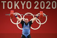 Vzpěrač Jiří Orság byl na olympijských hrách v Tokiu v nejtěžší kategorii nad 109 kg po třech neúspěšných pokusech v nadhozu diskvalifikován