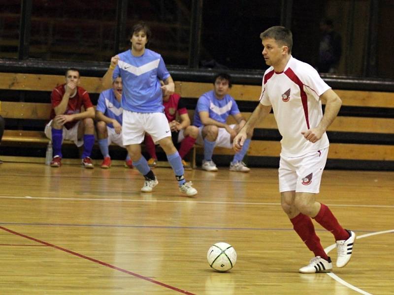 Exhibiční utkání futsalové ligy ve Znojmě.