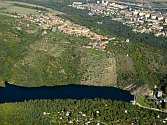 Letecký snímek Hradiště. Ilustrační foto.