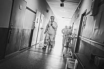 Péče o pacienty nakažené koronavirem v boskovické nemocnici.