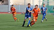 Fotbalisté Znojma (v modrém) remizovali v pátek během generálky na MSFL s B-týmem Sigmy Olomouc 0:0.