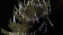 Rozsvícení vánočního stromku zahájilo advent v Hodonicích.