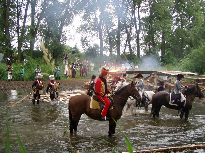 Rekonstrukce napoleonské bitvy u Dobšic v roce 2004