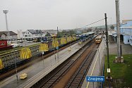 Vlakové nádraží ve Znojmě.