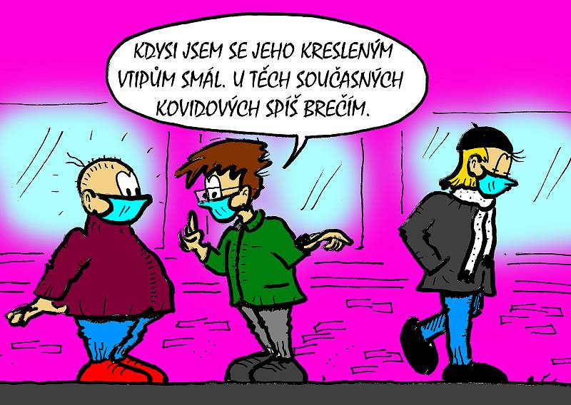 Pandemie inspirovala Bořivoje Švédu k další sérii kreslených vtipů.