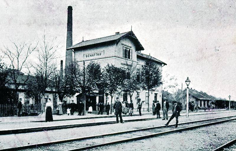 Šatov - km 89 - nádraží na konci 19. století. Poskytl Jiří Kacetl