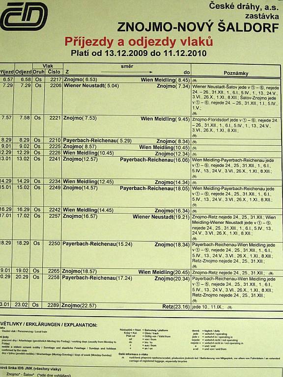 Novinkou slavnostního dne bylo i otevření nového nádraží s označením zastávky Nový Šaldorf.