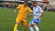 V posledním 26. kole 1.A třídy skupiny A zvítězili fotbalisté Přímětice nad Dobšicemi 3:1.