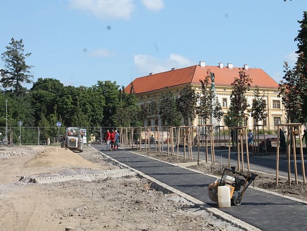 Znojemská radnice nechala v sobotu 6. července 2013 vyměnit uschlé stromy ve střední části parku.