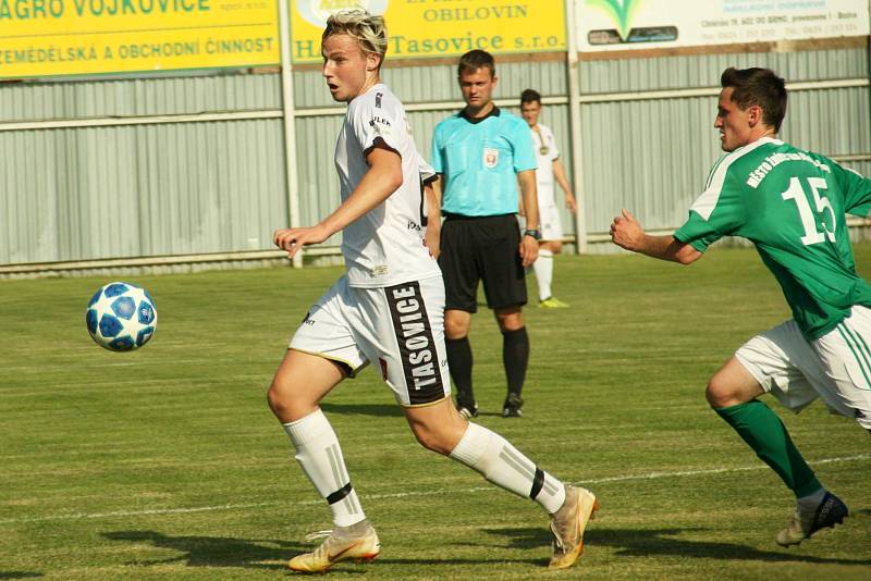 Hráči divizního Sokola Tasovice (v bílých dresech) zakončili sezonu výhrou 5:0 nad Ždírcem.