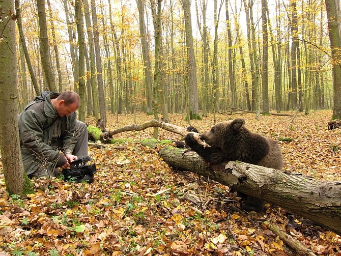 Natáčení na konci roku 2013 v Národním parku Podyjí na Znojemsku.