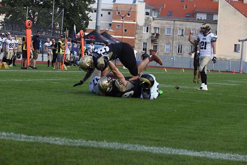 Semifinále třetí rakouské ligy amerického fotbalu mezi Znojmo Knights a Gmunder Rams