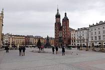 Zimmí výlet do Krakova. Na snímku bazilika Panny Marie, hlavní farní kostel města.