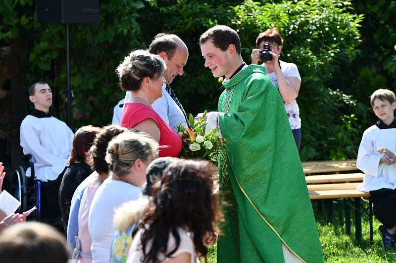 Primice novokněze Martina Mokrého v Blansku.