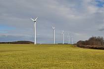 Největší větrný park na jižní Moravě u Břežan na Znojemsku