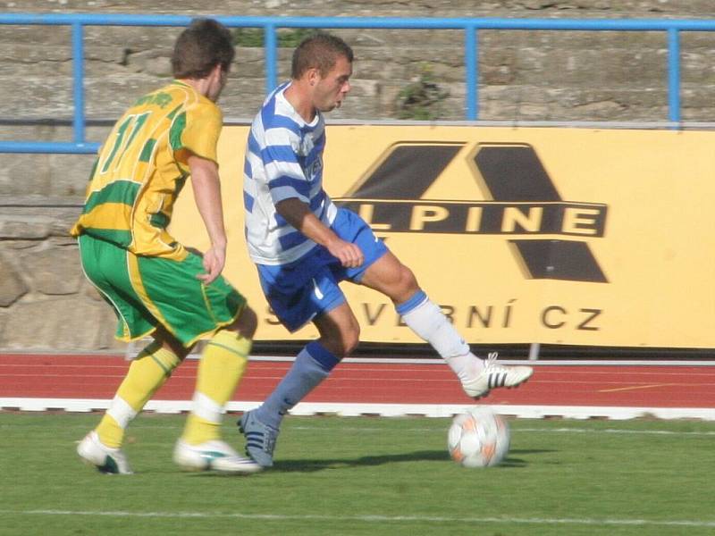 MSFL: 1. SC Znojmo (v modrobílém) vs. FK Mutěnice